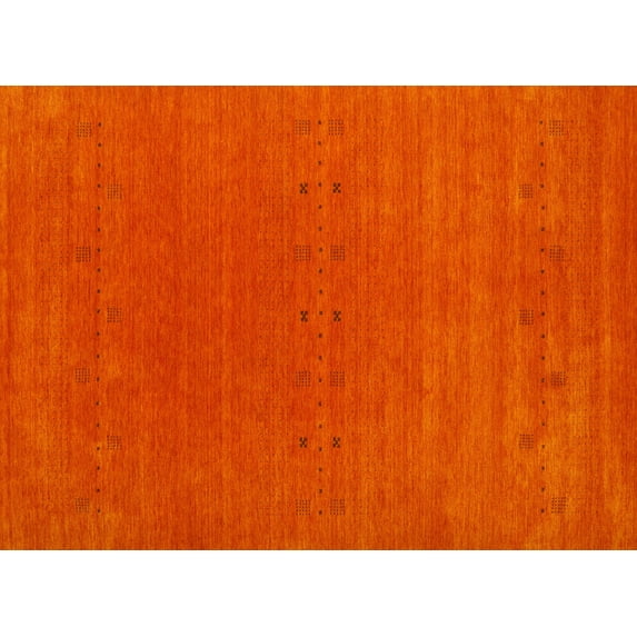 Ahgly Company Indoor Rectangle Contemporary Red Abstract Area Rugs, 8' x 10'