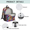 thumbnail image 4 of Colorful Dog Paw Footprint Backpack Backpack for School,Cute School Bag,Schoolbag with Adjustable Shoulder Straps & Padded Back,13.8"x11.4"x6", 4 of 6