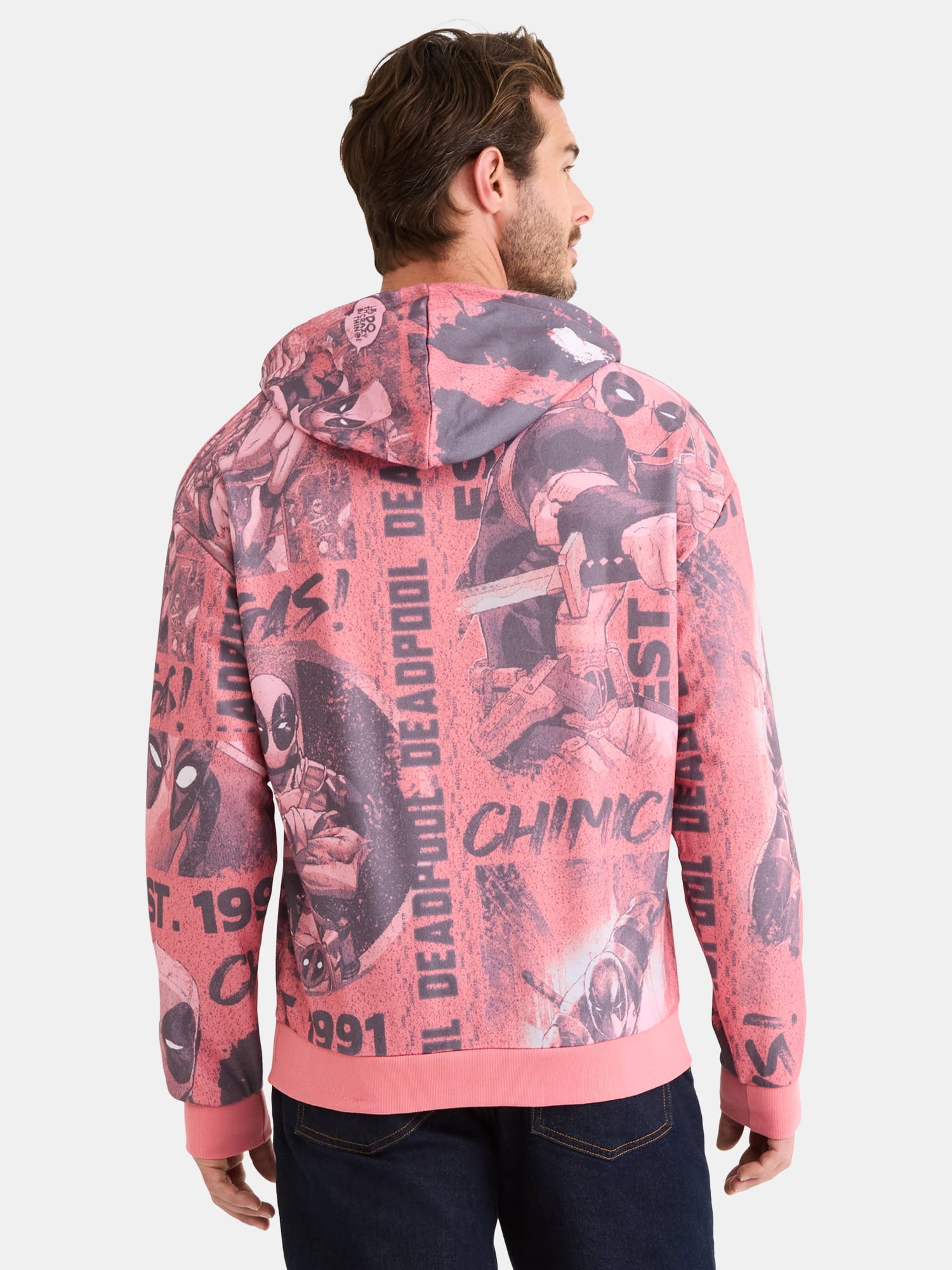Deadpool Men's & Big Men's Graphic Hoodie Sweatshirt, Sizes XS-3XL