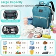 thumbnail image 2 of ZBH Water Resistant 8-in-1 Large Diaper Bag with Changing Station & Mosquito Net, Gray, 2 of 7