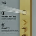 thumbnail image 2 of VIGO Rector 55 in. H x 6 in. W 2-Jet Shower Panel System with Square Head and Hand Shower Wand in Matte Brushed Gold, 2 of 12
