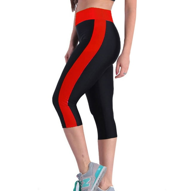 Innerwin Bas Taille Haute Femmes Pantalons de Yoga Course Poches Leggings Jambe Étroite Grand Rouge 3TG