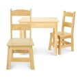 thumbnail image 6 of Melissa & Doug Solid Wood Table and 2 Chairs Set - Light Finish Furniture for Playroom, 6 of 10