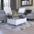 thumbnail image 3 of Modern rectangular lift top coffee table for primary living space with concealed storage and sleek tabletop, 3 of 3