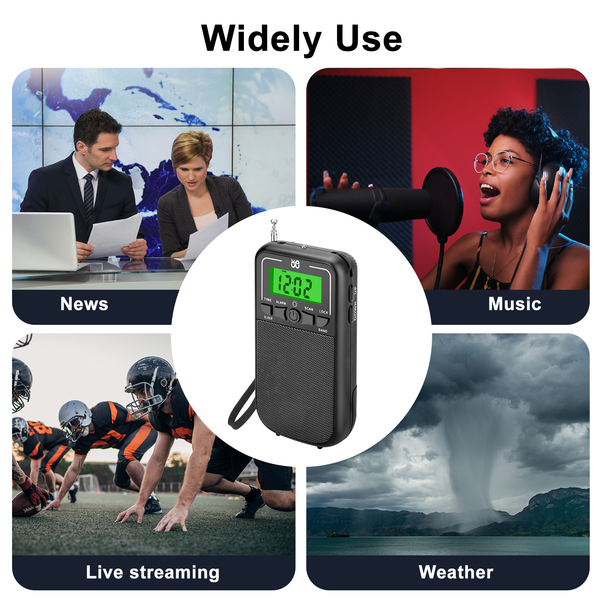 TSV Portable AM FM SW Radio Battery Operated photo 6