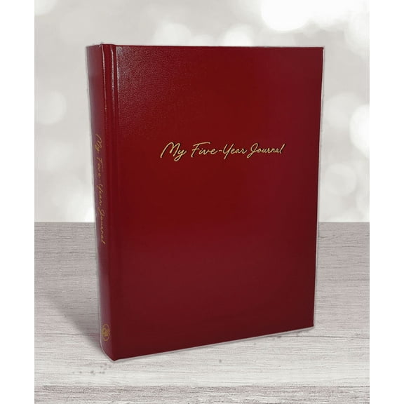 Hard Cover 5 Year Journal | The Easiest to Use Five Year Journal | Quick and Easy Five Year Daily Journal System | 6x8.25 Inch Size (Cranberry Red)