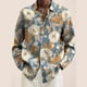 thumbnail image 5 of Camisa de hombre con estampado de flores y plantas vintage, informal, cómoda, de manga larga y botonadura sencilla, ropa de calle, blusa con solapa para hombre, 5 of 5