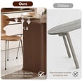 thumbnail image 4 of LAZZO 43.3" Dining Table for 4 People, Small Rectangular Kitchen Table with 3-Tier Storage Shelf, Walnut, 4 of 9