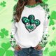 thumbnail image 1 of TaTaai Womens St Patricks Day Print Raglan Sleeve Sweatshirt Long Sleeve Crewneck Casual Loose Fit Pullover Holiday Top Gift, 1 of 5