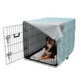 thumbnail image 2 of Rustic Dog Crate Cover, Rural Meadow Field Yard Wildflowers Farmhouse Style Cottage Countryside Garden, Easy to Use Pet Kennel Cover for Dogs, 35" x 23" x 27", Pale Blue White, by Ambesonne, 2 of 6
