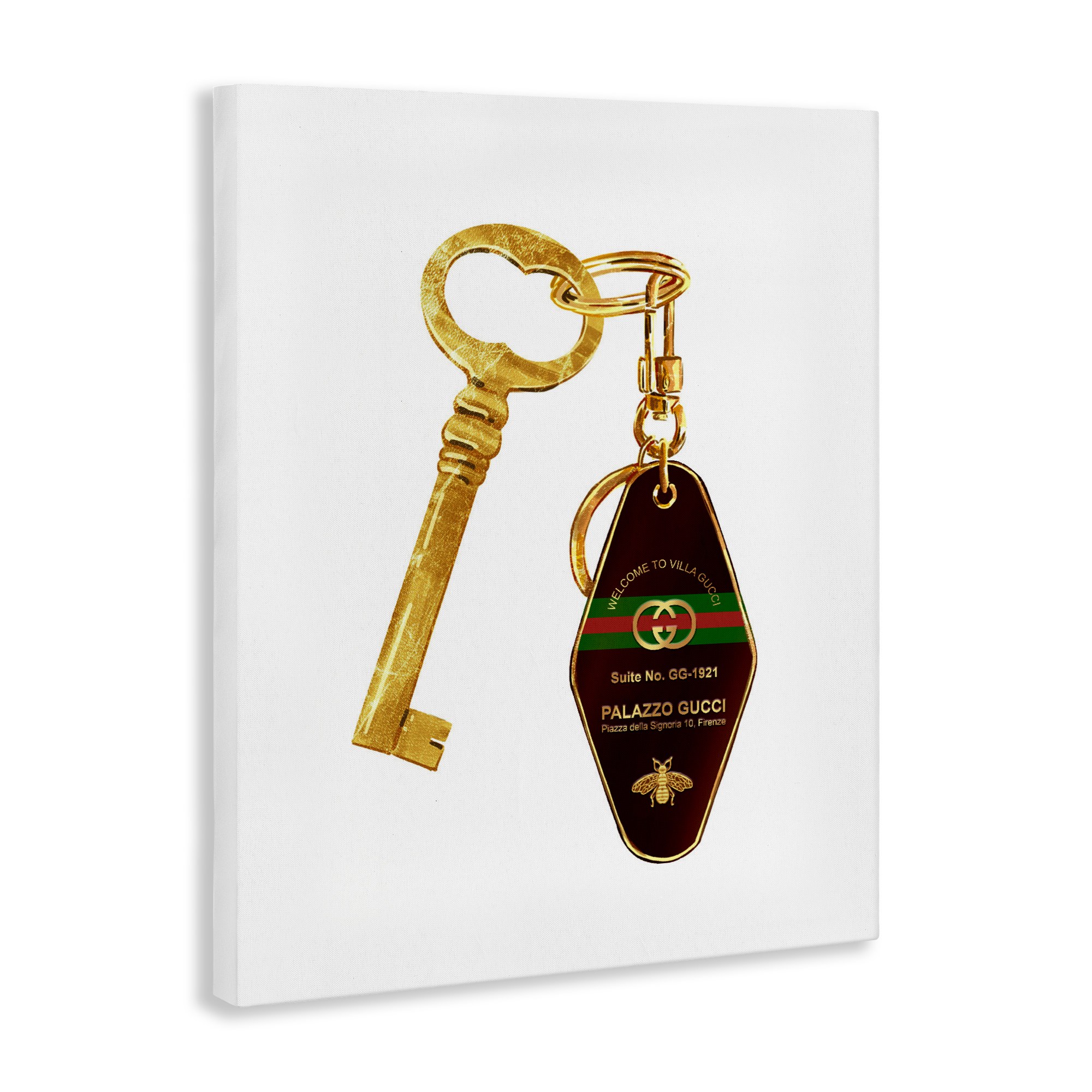 Luxury Hotel Key Canvas Wall Art, design by Ziwei Li