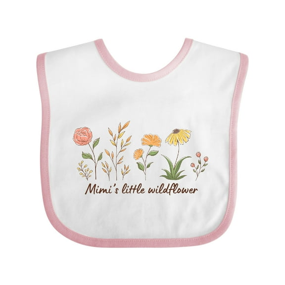 Inktastic Mimi's Little Wildflower Boys or Girls Baby Bib