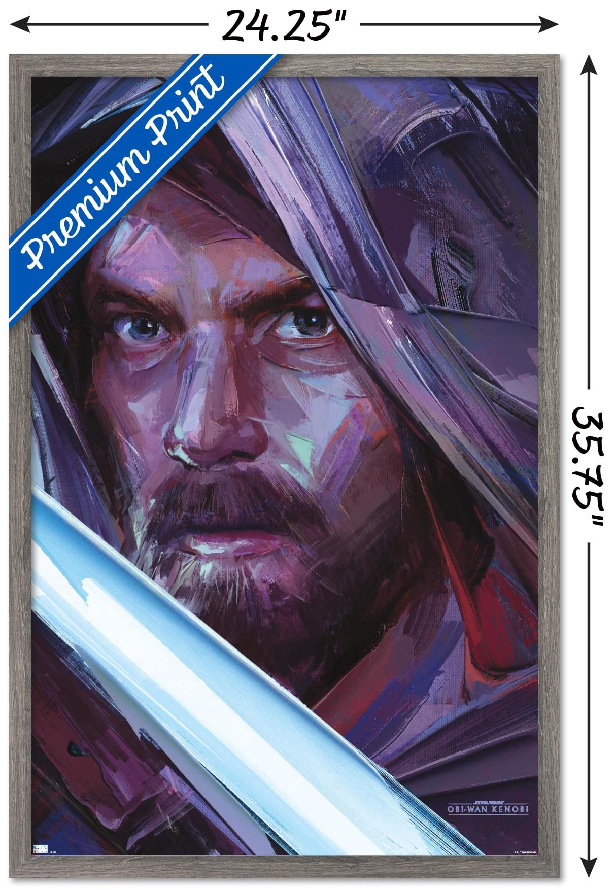 Star Wars: Obi-Wan Kenobi - Obi-Wan Portrait Wall Poster, 22.375" x 34" Framed