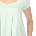thumbnail image 5 of White Mark Women's Cap Sleeve Pleated Top, 5 of 6