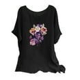 thumbnail image 1 of Birdeem Blouses pour Femmes, T-Shirt Décontracté à Broderie Imprimée, Manches Courtes, Coton et Lin, 1 of 12