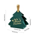 thumbnail image 3 of Christmas Tree Gift Box,Foldable Candy Packaging Box with Faux Leather Handle,Green Cardboard Party Favor Box for Xmas Treats and Small Presents, 3 of 6