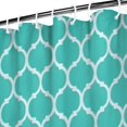 thumbnail image 3 of Turquoise Geometric Quatrefoil Pattern Shower Curtain 72"x84" ,Bathroom Decorative Shower Curtains Set with 12 Hooks,Modern Waterproof Washable Shower Curtain, 3 of 6