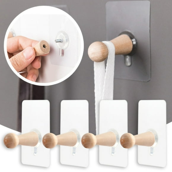 asddcavvf Hat Hooks for Wall Hat Hanger Wood Hooks Self Hooks Wooden Hat Rack Coat Hooks Wall Mounted Hook for Home Clear Headband Holder