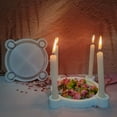 thumbnail image 4 of Molde para bandeja de candelabro en forma de corazón | Moldes de yeso de silicona | Fundición decorativa de cemento | Acento único de San Valentín en casa | Antiadherente duradero | Una pieza, 4 of 6