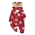 thumbnail image 2 of pstuiky Family Christmas Pajamas Christmas Pajamas Sets Home Wear One-Piece Hoodid Romper Jumpsuit, 2 of 4