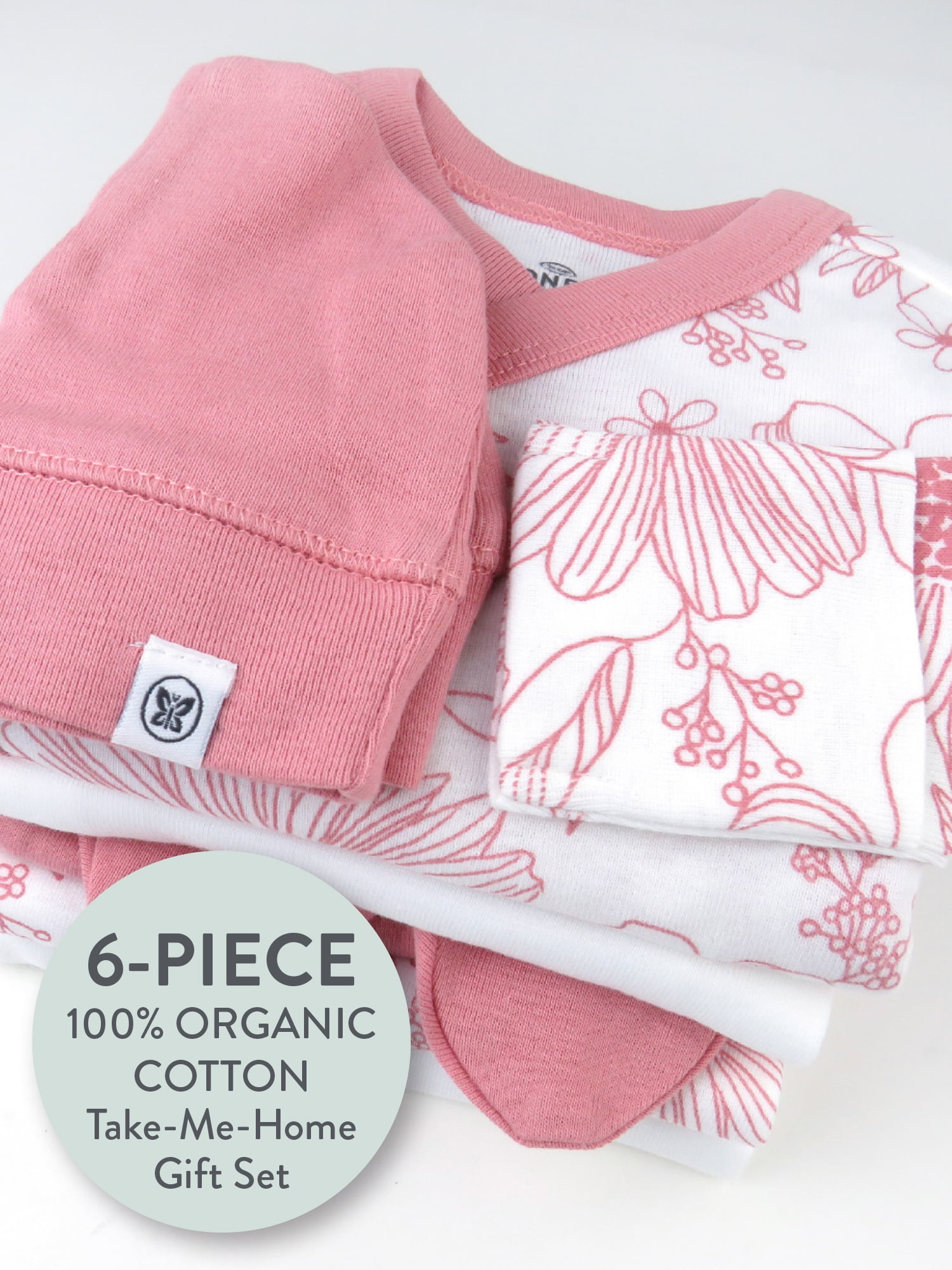 Honest Baby Clothing Baby Boy or Girl Gender Neutral Organic Cotton Take Me Home Gift Set, 6 Piece (Newborn-6 Months)