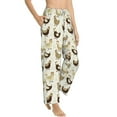 thumbnail image 2 of Sigee Chicken Cartoon Print Women's Soft Pajama Pants - Breathable and Comfortable Lounge Sleep Bottoms with Elastic Waistband and Pockets-Small, 2 of 9