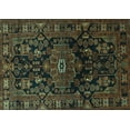 thumbnail image 1 of Ahgly Company Machine Washable Indoor Rectangle Persian Turquoise Blue Traditional Area Rugs, 8' x 10', 1 of 4