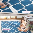 thumbnail image 3 of Safavieh Courtyard Alyssa Geometric Indoor/Outdoor Area Rug, Navy/Beige, 5'3" x 5'3" Square, 3 of 14