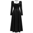 thumbnail image 6 of IDOPIP Women's Fall Floral Corset Dress Long Sleeve Satin Maxi Dress Elegant Wedding Guest Dresses, 6 of 8
