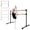 Black, variant on Solid Wood Ballet Barre 6FT with Adjustable Height 6.7-46 Inches, Professional Dance Practice Barre with Rotatable Base for Home, Studio, Adjustable, White