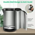 thumbnail image 4 of CRAZVIEW 1.5L Electric Kettle, 100% Stainless Steel Double Wall Electric Tea Kettle, 1500W Hot Water Boiler with Auto Shut-Off & Boil-Dry Protection, BPA-Free, Black, 4 of 8