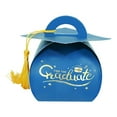thumbnail image 2 of Clearance Sale! Dusknt Graduation Cap Graduation Decorations Class of 2025 Candy Box with Tassel for 2025 Grad, Graduation Season Candy Packaging Box Blue, 2 of 4
