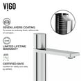 thumbnail image 6 of VIGO Gotham Single Handle Single-Hole Bathroom Vessel Faucet in Chrome, 6 of 11