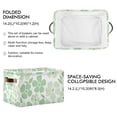 thumbnail image 2 of Yayeee 2 Pack Canvas Storage Basket with Handles for Shelves Fabric Bins Closet Organizer, Green Floral, 2 of 8