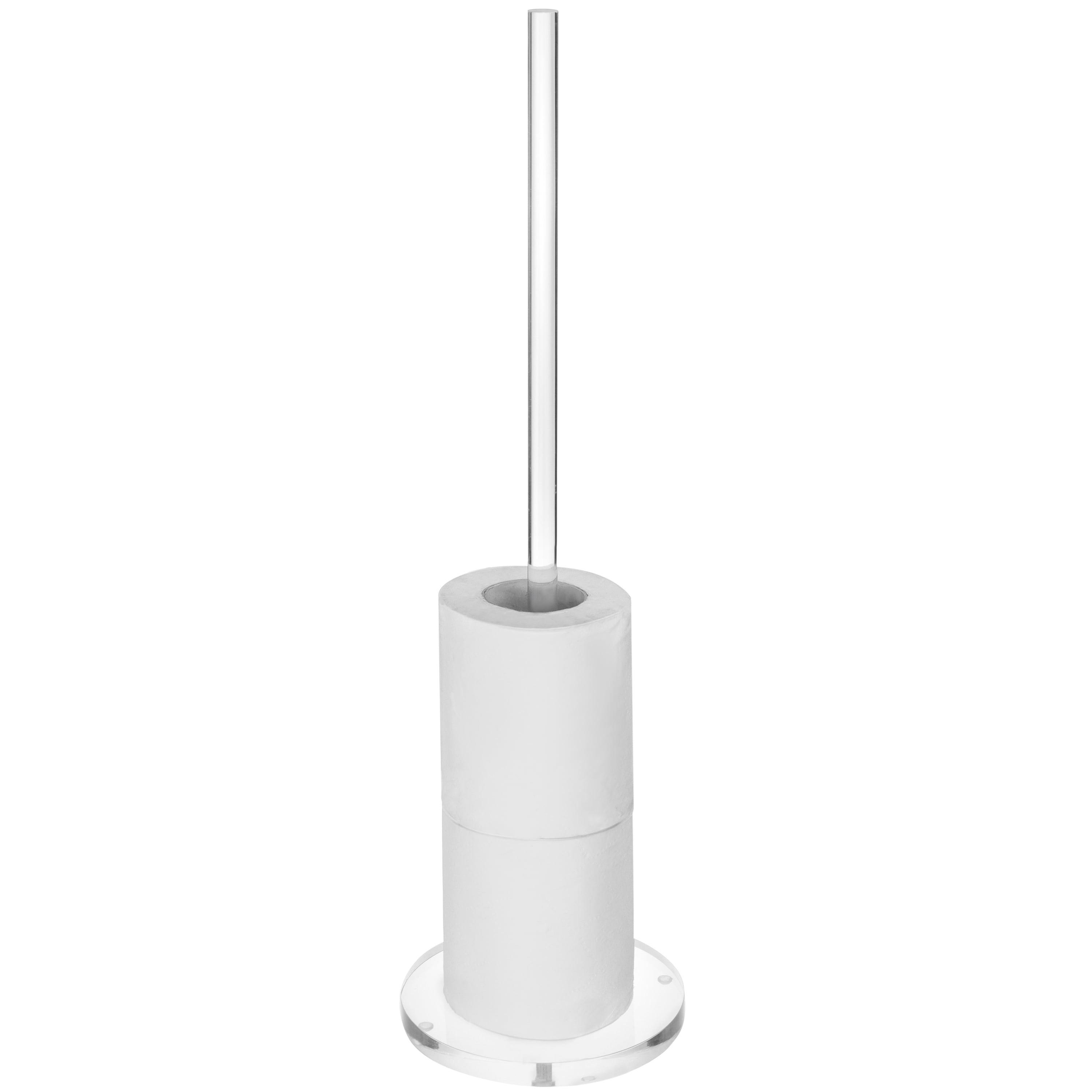 MyGift 20 Inch Clear Acrylic Freestanding Toilet Paper Holder