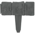 thumbnail image 3 of Cobbled Stone Style Outdoor Lawn Edging Gate 10pk Interlocking Stakes, 3 of 12
