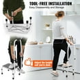 thumbnail image 4 of VEVOR Step Stool 1-Step 330lbs Capacity, 3 Adjustable Height with Handle Steel Step Ladder, Portable Toddler Step Stools for Adults, Non-Slip Sturdy Step Ladders for Office, RVs, Pets, 4 of 9