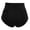 364Black1628, variant on CAIVO Women Plus Size High Waist Solid Color Slim Stretch Shorts Belly Sports Yoga Shorts Casual Shorts Fashionable Summer Outdoor Work Bottoms