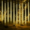 Rosnek Meteor Shower Lights Outdoor, Christmas Lights Low Voltage Outdoor Waterproof Falling