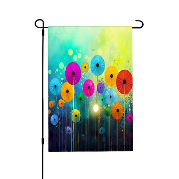 Amhnf Colorful Umbrella Garden Flag For Home Outdoor Garden Yard Decor 12x18 inch