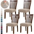 thumbnail image 2 of Dining Chair Seat Cover Stretch Spandex Chair Seat Covers Chair Seat Cushion Slipcovers for Dining Room Kitchen Chairs Removable Washable Chair Seat Covers - Set of 4, Sand, 2 of 8