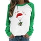 thumbnail image 1 of Tops Para Mujer Camisas de Manga Larga Otoño Primavera Patchwork Navidad Impreso Cuello Redondo Camiseta Casual Odeerbi  ODB151501, 1 of 6