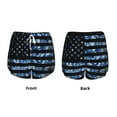 thumbnail image 5 of Picia Navy Camouflage American Flag Pattern Women's 2 in 1 Athletic Running Shorts High Waisted Workout Casual Gym Sweat Shorts with Comfy Liner Zipper Pockets-X-Large, 5 of 9