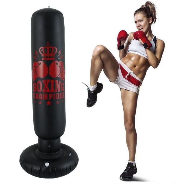150/160cm Free Standing Inflatable Boxing Punch Bag Kick MMA Training Kids Adult 