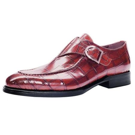 dmqupv Mens Formal Leather Shoes Mens Shoes Fashion Classic Style British Retro Pointed Dress Shoes for Men Leather 11