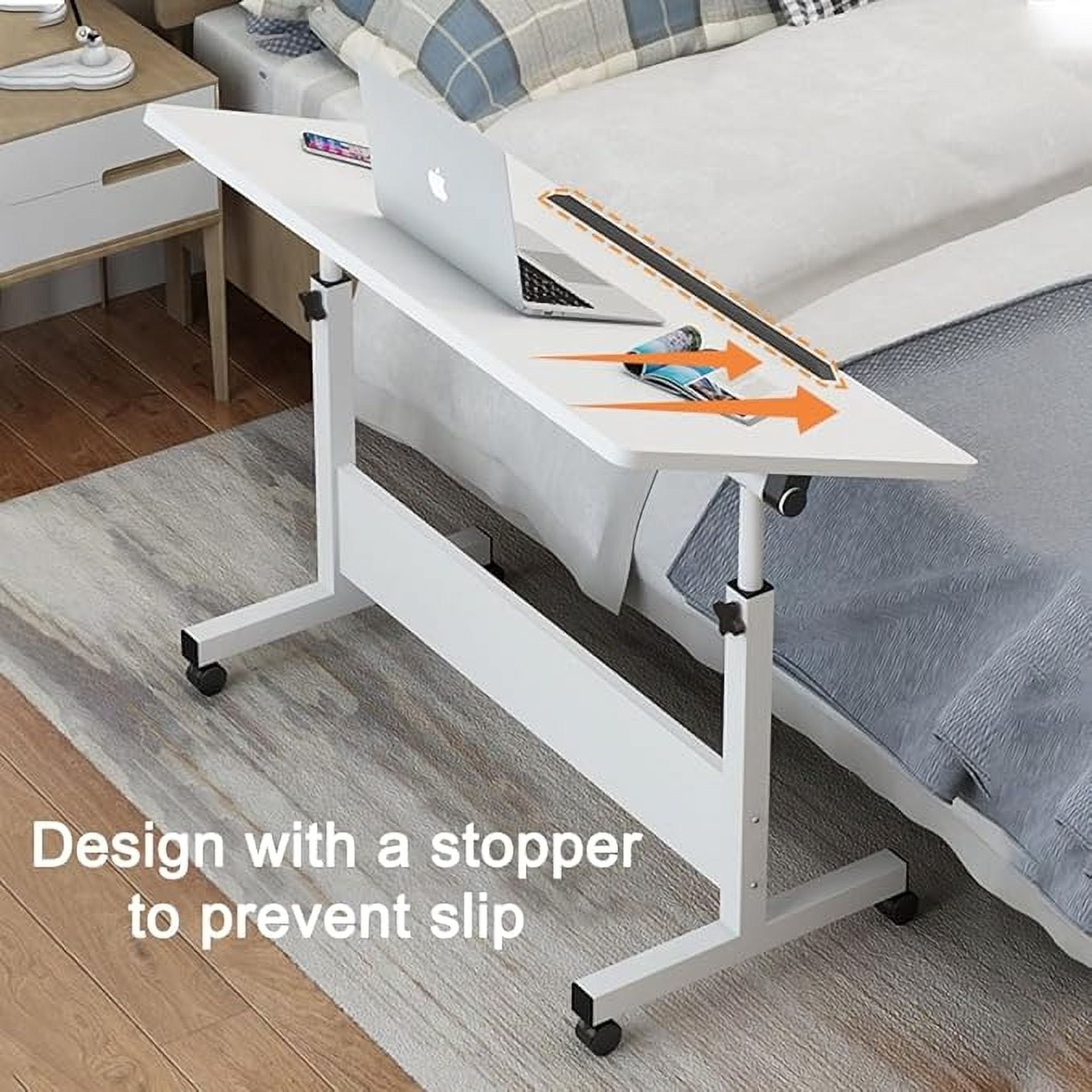 WXJHL Rolling Desk Adjustable Height,Rolling Computer Cart,Portable Laptop Desk,Small Adjustable Home Office Desk,Rolling Laptop Desk,Small Portable Desk