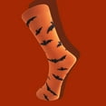 thumbnail image 7 of Cheers.US Halloween Pumpkin Bat Print Breathable Cotton Middle Tube Crew Socks for Festival Dress Up Costume Halloween Party Supplies, 7 of 7