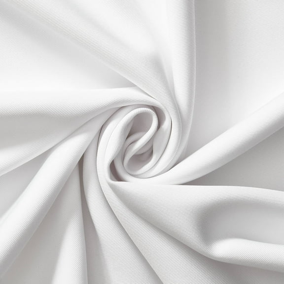 Poly Twill Fabric 58/60 Inch 170 GSM Polyester By The Yard For Sewing Apparel, Crafts, & Décor - White (1 Yard)