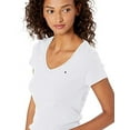 thumbnail image 3 of Tommy Hilfiger Womens Logo V-Neck T-Shirt, 3 of 3