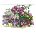 thumbnail image 1 of Punto de cruz parcial 14CT lila bordado contado DIY flor costura Kits Hugtrwg Para estrenar, 1 of 1